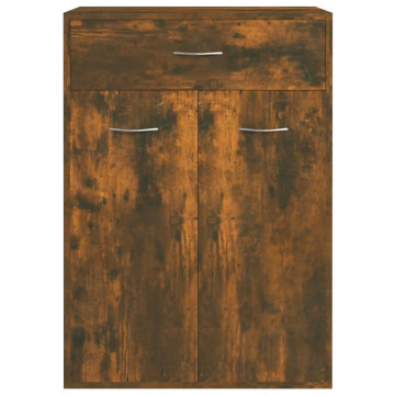 Pantofar, stejar fumuriu, 60x35x84 cm, lemn prelucrat - Img 5
