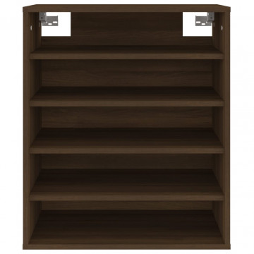 Pantofar, stejar maro, 60x35x70 cm, lemn prelucrat - Img 5