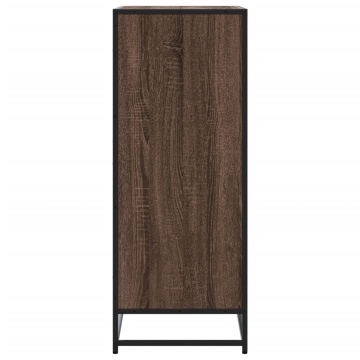 Pantofar, stejar maro, 75x38x97,5 cm, lemn prelucrat/metal - Img 8