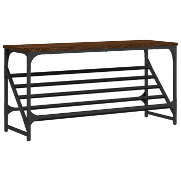 Pantofar, stejar maro, 90x30x45 cm, lemn compozit - Img 2