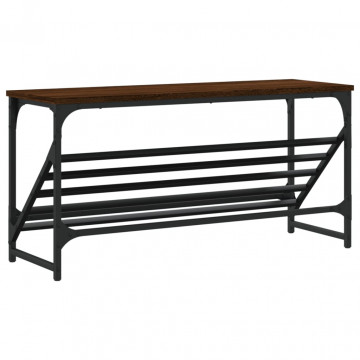 Pantofar, stejar maro, 90x30x45 cm, lemn compozit - Img 5