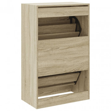 Pantofar, stejar sonoma, 60x34x96,5 cm, lemn compozit - Img 5