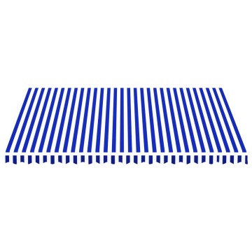Pânză de rezervă copertină, albastru și alb, 4,5x3,5 m - Img 3