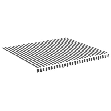 Pânză de rezervă copertină, antracit și alb, 4x3,5 m - Img 2
