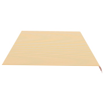 Pânză de rezervă copertină, galben și alb, 6x3,5 m - Img 4