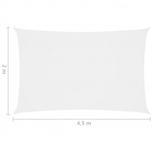 Pânză parasolar, alb, 2x4,5 m, țesătură oxford, dreptunghiular - Img 5