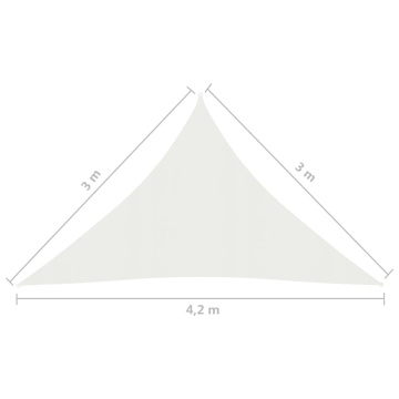 Pânză parasolar, alb, 3 x 3 x 4,2 m, HDPE, 160 g/m² - Img 5