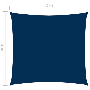 Pânză parasolar, albastru, 2x2 m, țesătură oxford, pătrat - Img 5