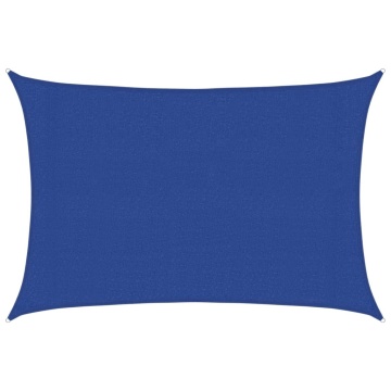 Pânză parasolar, albastru dreptunghiular 3x5 m HDPE 160 g/m² - Img 2