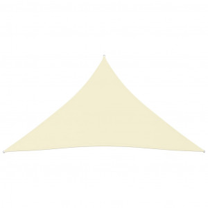 Pânză parasolar, crem, 3x4x4 m, țesătură oxford, triunghiular - Img 3