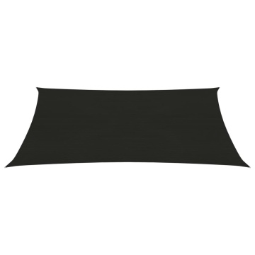 Pânză parasolar, negru, 3,5x5 m, HDPE, 160 g/m² - Img 2
