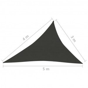 Pânză parasolar, negru, 3x4x5 m, HDPE, 160 g/m² - Img 5