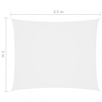 Parasolar, alb, 2x3,5 m, țesătură oxford, dreptunghiular - Img 5