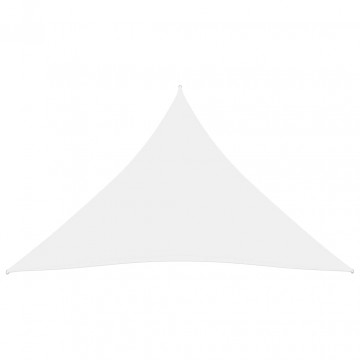 Parasolar, alb, 3x3x3 m, țesătură oxford, triunghiular - Img 2