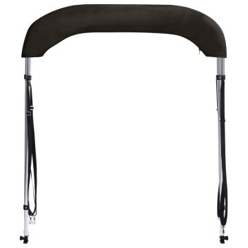 Parasolar barcă Bimini cu 2 arcuri, negru, 180x150x110 cm - Img 4