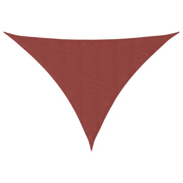 Parasolar, cărămiziu, 4x5x6,4 m, țesătură oxford, triunghiular - Img 2