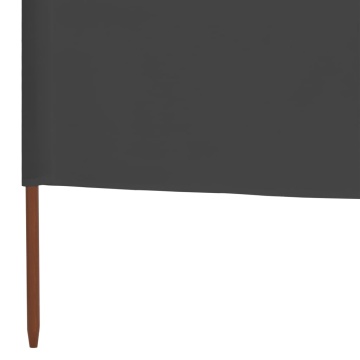 Paravan anti-vânt cu 5 panouri, antracit, 600 x 160 cm, textil - Img 6
