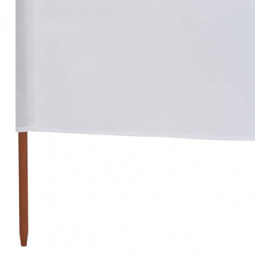 Paravan anti-vânt cu 6 panouri, alb nisipiu, 800x160 cm textil - Img 6