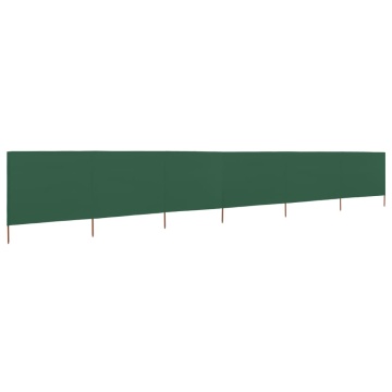 Paravan anti-vânt cu 6 panouri, verde, 800 x 120 cm, textil - Img 2