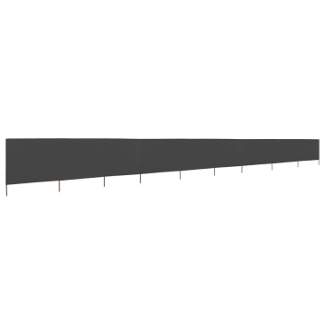 Paravan anti-vânt cu 9 panouri, antracit, 1200 x 80 cm, textil - Img 2