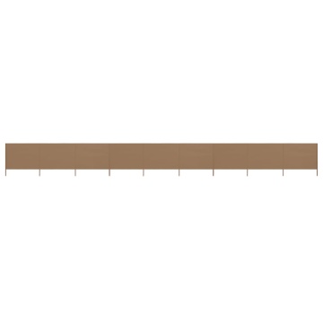 Paravan anti-vânt cu 9 panouri, gri taupe 1200 x 160 cm, textil - Img 1