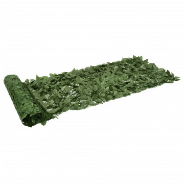 Paravan de balcon, frunze verde închis, 300x75 cm - Img 2