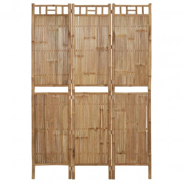 Paravan de cameră cu 3 panouri, 120 x 180 cm, bambus - Img 1