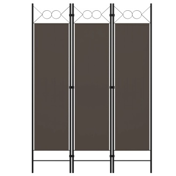 Paravan de cameră cu 3 panouri, antracit, 120 x 180 cm - Img 1