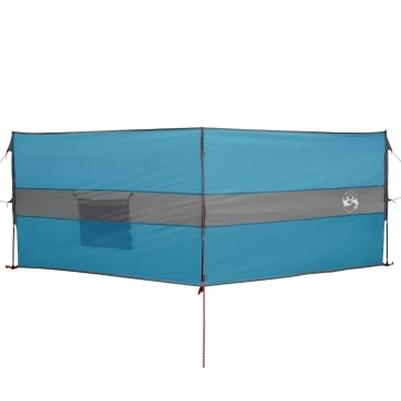 Paravan de camping, albastru, 344x120 cm, impermeabil - Img 2