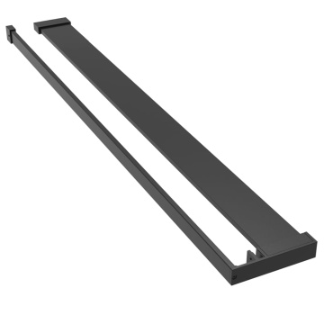 Paravan duș walk-in cu raft negru 90x195 cm sticlă ESG/aluminiu - Img 6