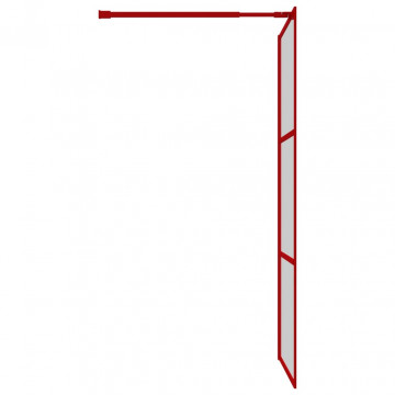Paravan duș walk-in, roșu, 100x195 cm, sticlă ESG transparentă - Img 4