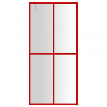 Paravan duș walk-in, roșu, 100x195 cm, sticlă ESG transparentă - Img 3