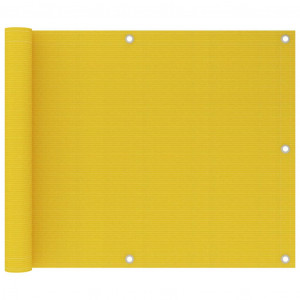 Paravan pentru balcon, galben, 75 x 600 cm, HDPE - Img 1