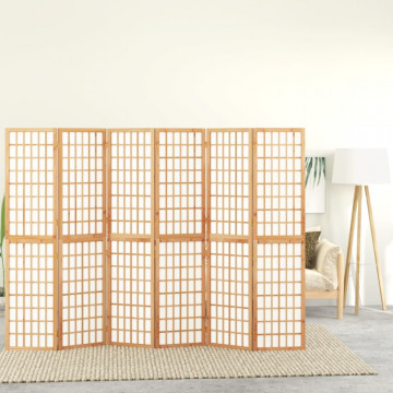 Paravan pliabil de cameră, 6 panouri, 240x170 cm, stil japonez - Img 1