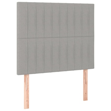 Pat box spring cu saltea, gri deschis, 100x200 cm, textil - Img 8