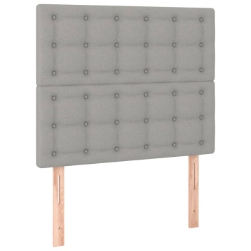 Pat box spring cu saltea, gri deschis, 100x200 cm, textil - Img 8