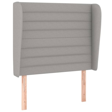Pat box spring cu saltea, gri deschis, 90x190 cm, textil - Img 5