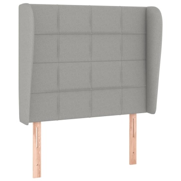 Pat box spring cu saltea, gri deschis, 90x200 cm, textil - Img 5