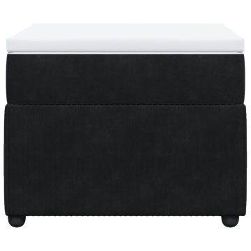 Pat box spring cu saltea, negru, 100x200 cm, catifea - Img 4