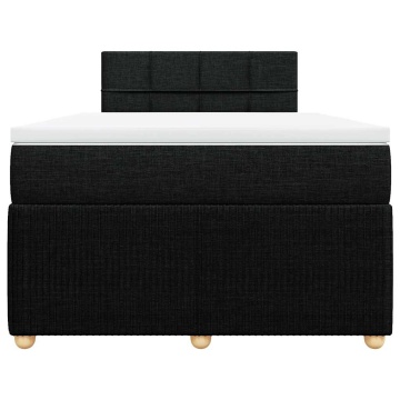 Pat box spring cu saltea, negru, 120x190 cm, catifea - Img 4