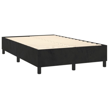 Pat box spring cu saltea, negru, 120x200 cm, catifea - Img 4
