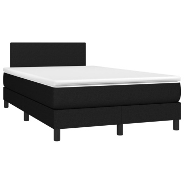Pat box spring cu saltea, negru, 120x200 cm, textil - Img 3
