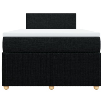 Pat box spring cu saltea, negru, 120x200 cm, textil - Img 4