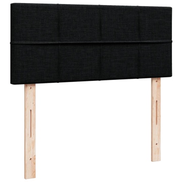 Pat box spring cu saltea, negru, 120x200 cm, textil - Img 6
