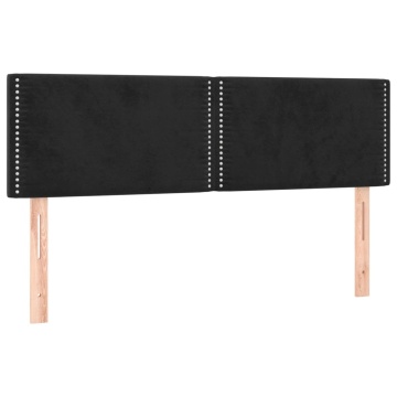 Pat box spring cu saltea, negru, 140x200 cm, catifea - Img 5