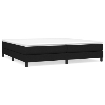 Pat box spring cu saltea, negru, 200x200 cm, textil - Img 2