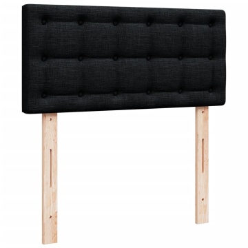 Pat box spring cu saltea, negru, 90x190 cm, textil - Img 6