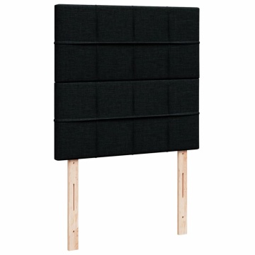 Pat box spring cu saltea, negru, 90x190 cm, textil - Img 6
