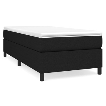Pat box spring cu saltea, negru, 90x200 cm, textil - Img 2