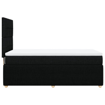Pat box spring cu saltea, negru, 90x200 cm, textil - Img 6